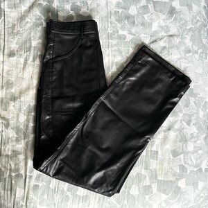 Zara Leather Cargo Pants